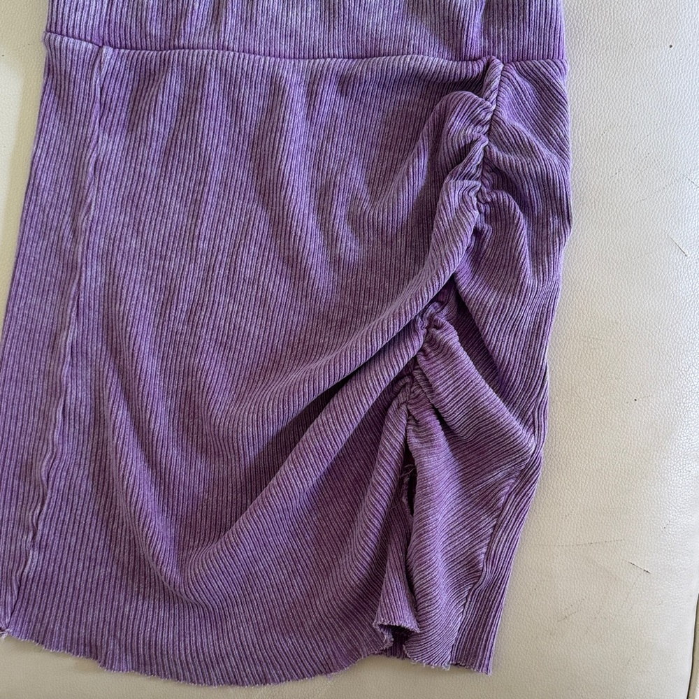 Purple Ruched Women's Skirt